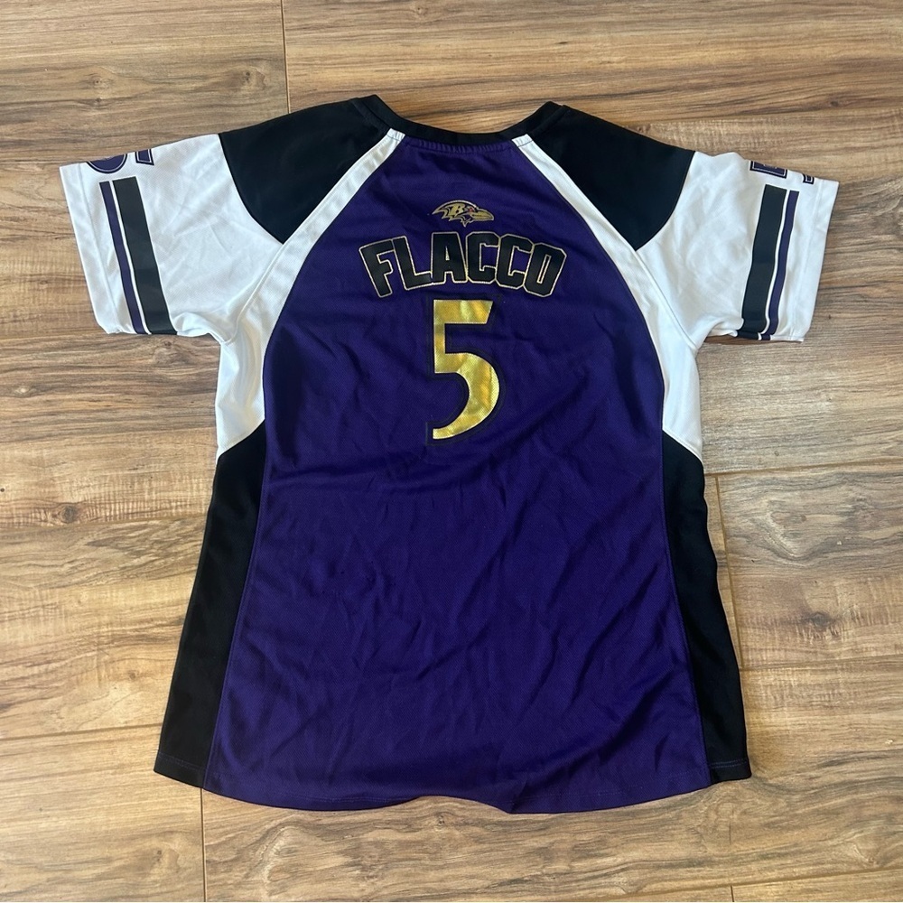 Women’s Ravens #5 Flacco Jersey Rhinestone Embellished Size L - Picture 5 of 8